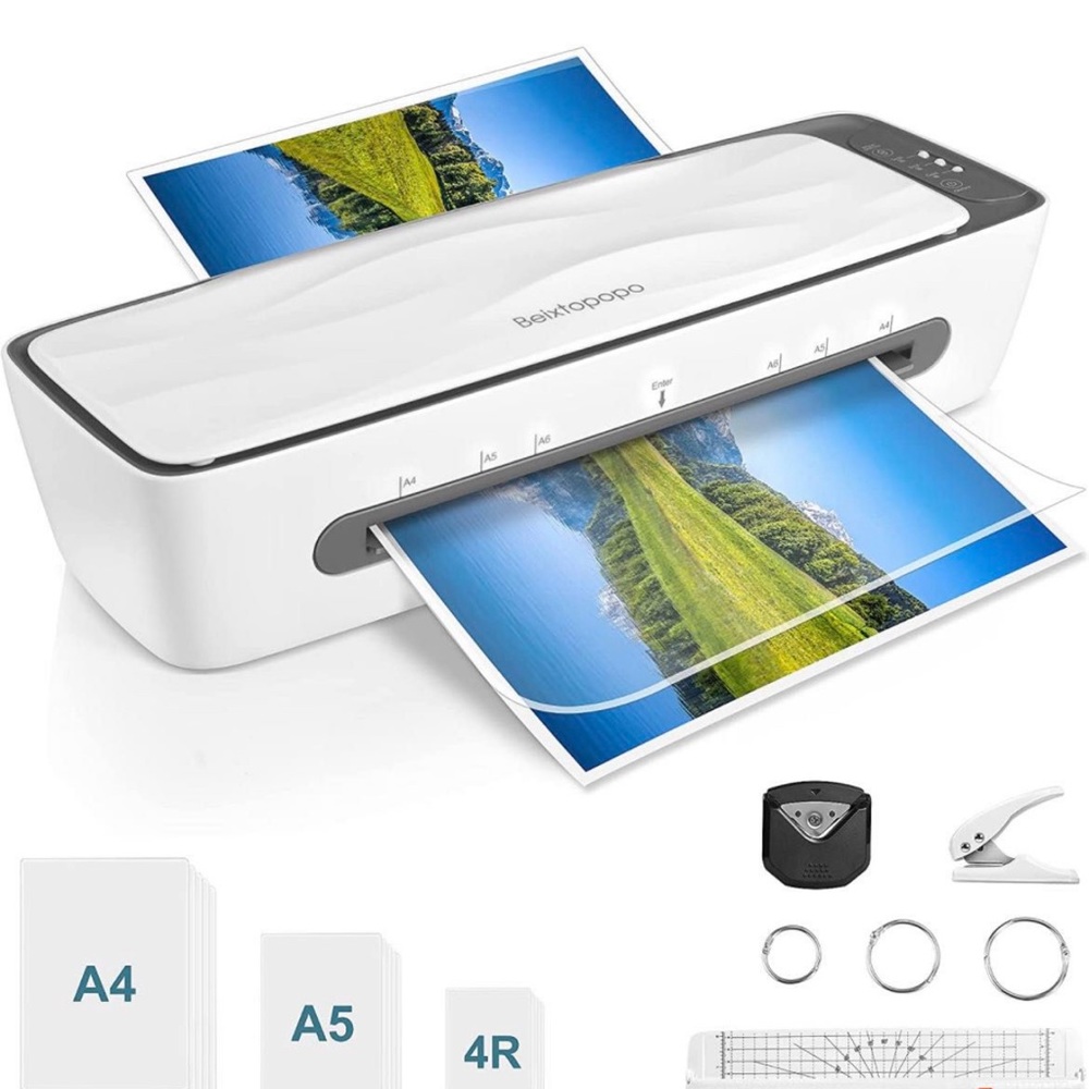 Laminator, A4 Laminator 9 Inch Cold-Thermal Laminator with 20 Pouches Sheets